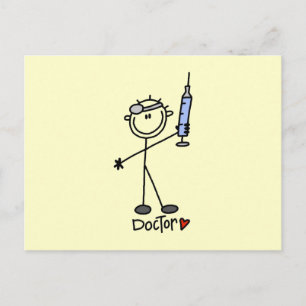 Basis Stokfiguur Dokter Briefkaart