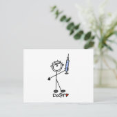 Basis Stokfiguur Dokter Briefkaart (Staand voorkant)