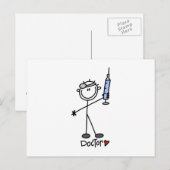Basis Stokfiguur Dokter Briefkaart (Voorkant / Achterkant)
