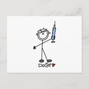 Basis Stokfiguur Dokter Briefkaart