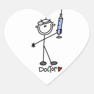 Basis Stokfiguur Dokter Hart Sticker