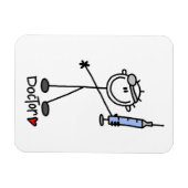 Basis Stokfiguur Dokter Magneet (Horizontaal)