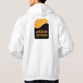 Basis sweatshirt met capuchon, Wit (Achterkant)