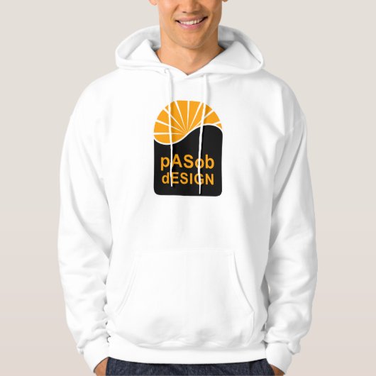 Basis sweatshirt met capuchon, Wit (Voorkant)