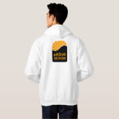 Basis sweatshirt met capuchon, Wit (Achterkant volledig)