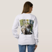 Basis Sweatshirt met Cute Cat, Flowers en Fairy (Achterkant volledig)