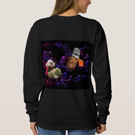 Basis Sweatshirt met Funny No-Roking Afbeelding (Achterkant)