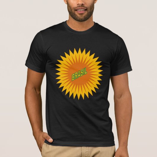 Basis T-shirt BIO zwart  SOLEIL BRASIL (Voorkant)