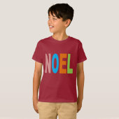 Basis T-shirt bruin Design NOEL (Voorkant volledig)