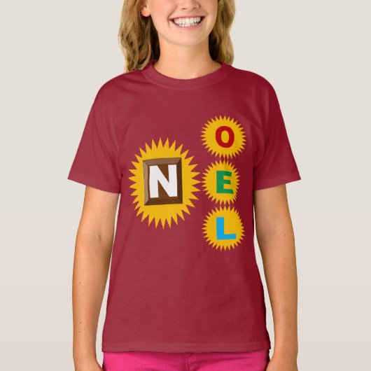 Basis T-shirt bruin  NOEL ZON CHOCOLADE (Voorkant)