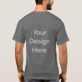 Basis T-shirt Donkergrijs (Achterkant)