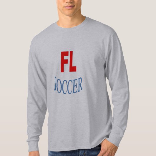 Basis T-shirt grijs FLORIDA SOCCER (Voorkant)