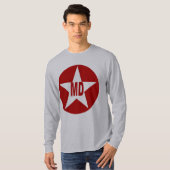 Basis T-shirt grijs MADRID (Voorkant volledig)