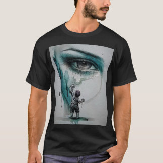 Basis T-shirt in donker