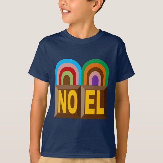 Basis T-shirt marine Design GATEAUX NOEL (Voorkant)
