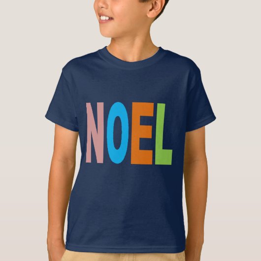 Basis T-shirt marine Design NOEL (Voorkant)