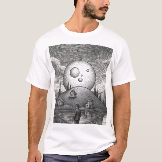 Basis T-shirt met een ontwerp (Voorkant)