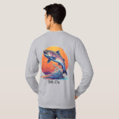 Basis T-shirt Met Lange Mouwen (Achterkant volledig)