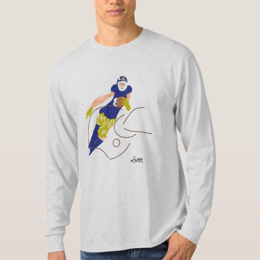 Basis T-shirt met lange mouwen: De Kickoff (Voorkant)