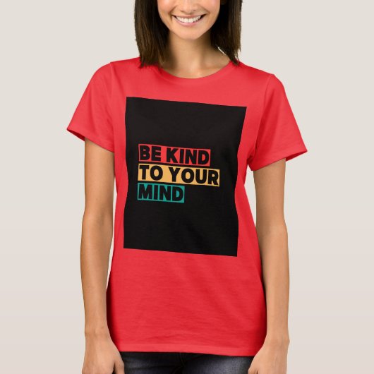 Basis t-shirt met mooie print (Voorkant)