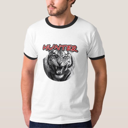 Basis T-shirt met ronde hals voor heren  (Voorkant)