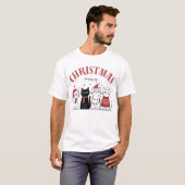 Basis T-shirt voor heren (Voorkant volledig)