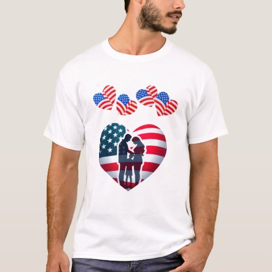 Basis T-shirt voor heren (Voorkant)