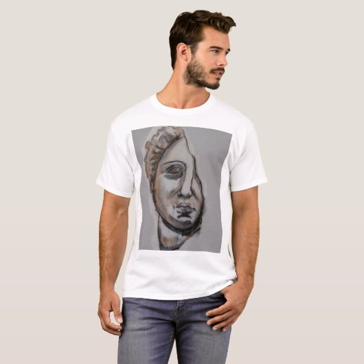 Basis T-shirt voor heren (Voorkant volledig)