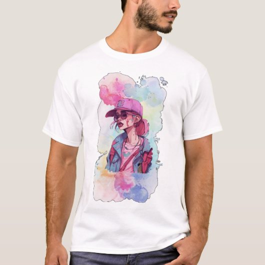 Basis T-shirt voor heren (Voorkant)
