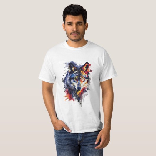 Basis T-shirt voor heren (Voorkant volledig)