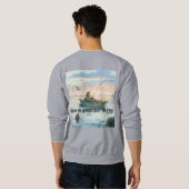 Basis T-shirt voor heren  (Achterkant volledig)