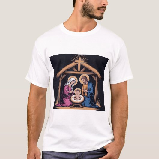 Basis T-shirt voor heren (Voorkant)