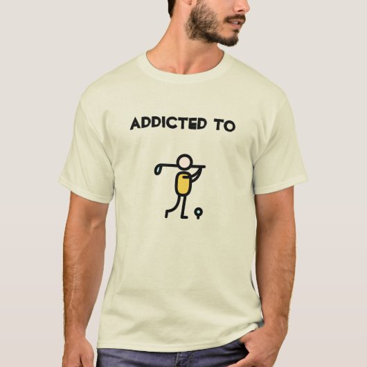 Basis T-shirt voor heren | Addicted To (Voorkant)