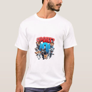 Basis T-shirt voor heren met hond