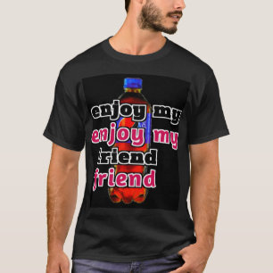 Basis T-shirt voor heren met kleurrijk digitaal on