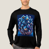 Basis T-shirt voor heren met tri-blend (Voorkant volledig)