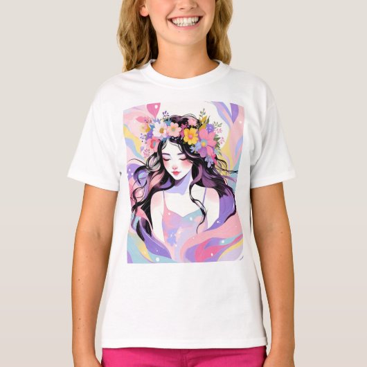 Basis T-shirt voor kinderen (Voorkant)
