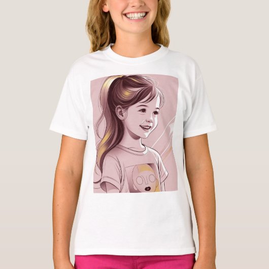 Basis T-shirt voor kinderen (Voorkant)