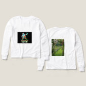 Basis T-shirt voor kinderen, Wit, Jongeren XS (Voorkant /achterkant)