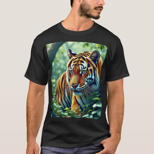 Basis T-shirt voor mannen, donker (Voorkant)
