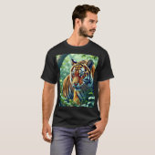 Basis T-shirt voor mannen, donker (Voorkant volledig)