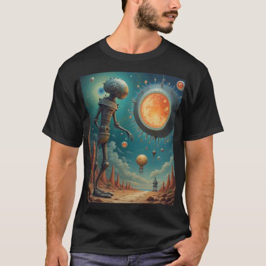 Basis T-shirt voor mannen, donker (Voorkant)