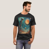 Basis T-shirt voor mannen, donker (Voorkant volledig)