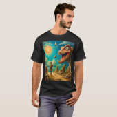 Basis T-shirt voor mannen in het zwart (Voorkant volledig)