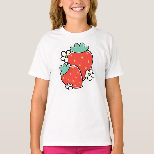 Basis T-shirt voor meisjes (Voorkant)