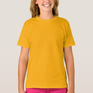 Basis T-shirt voor meisjes met goudkleur