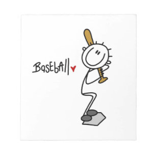 Basis T-shirts en cadeaus met mannelijke stickfigu Notitieblok