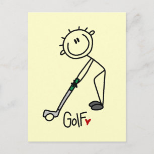 Basis T-shirts en cadeaus met stickfiguren voor go Briefkaart