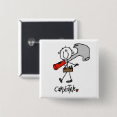 Basis tekenfilmafbeelding — Tshirts en cadeautjes Vierkante Button 5,1 Cm (Voorkant /achterkant)