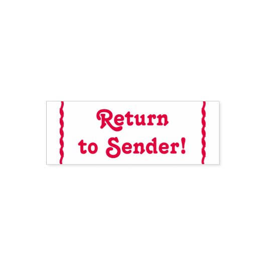 Basis "Terug naar afzender!" rubber stempel (Design)